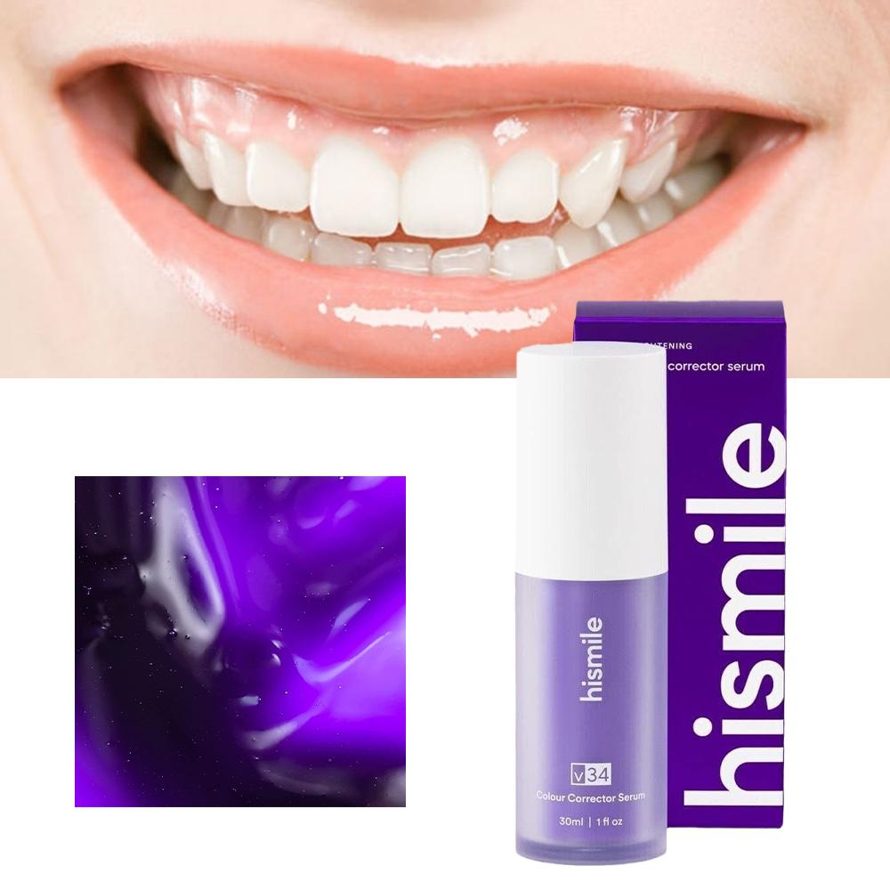 Teeth Whitening Treatment - Hismile V34 Rozjaśniająca Fioletowa Pasta do