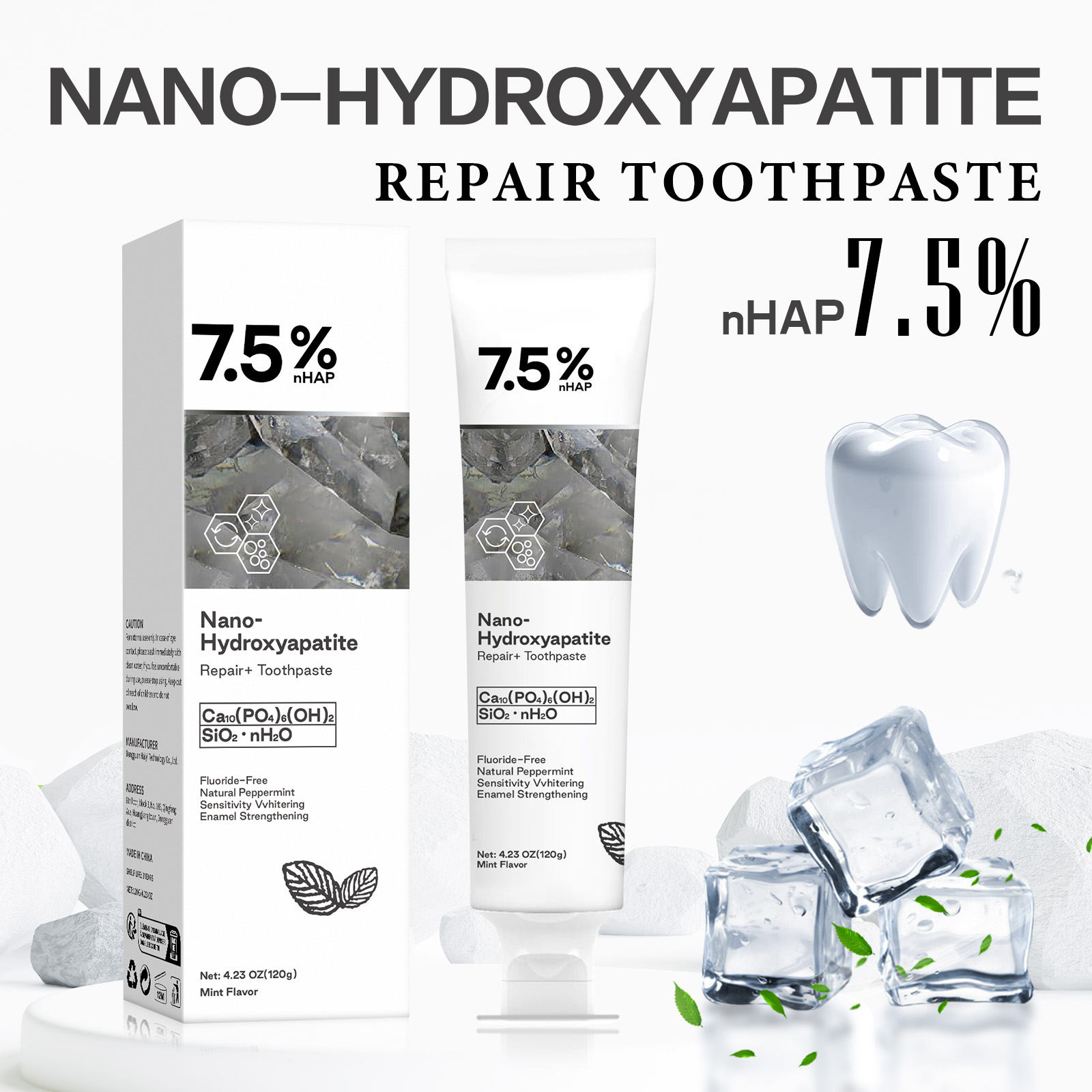 Remineralizing Toothpaste - Nano Hydroxyapatite Pasta do zębów usuwająca