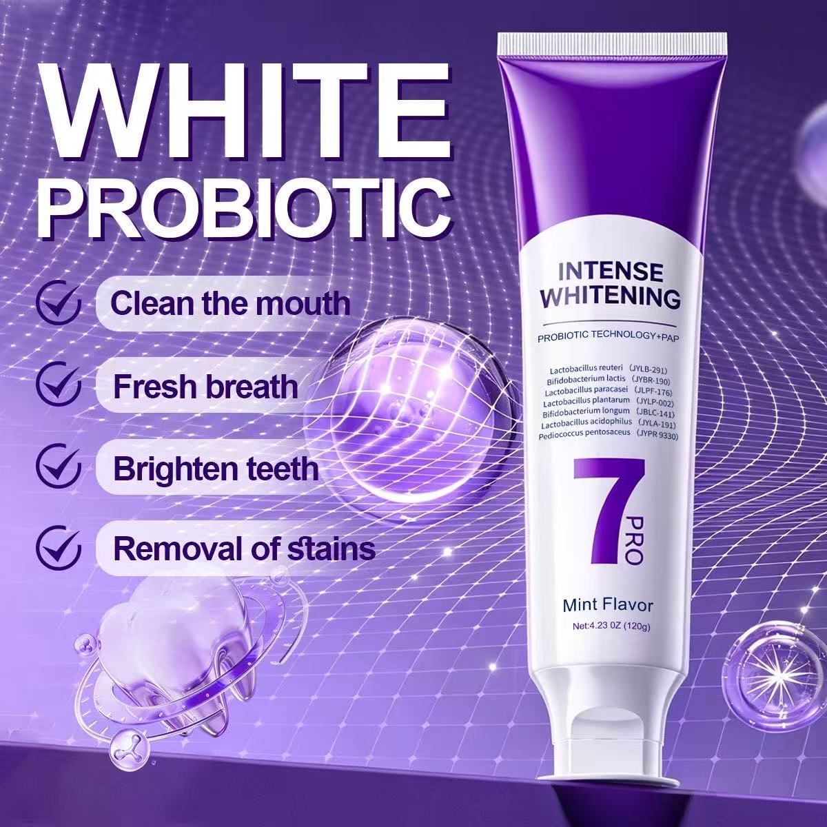 Teeth Whitening Treatment - 7-Pro Probiotyczna Pasta do Zębów Wybielająca:
