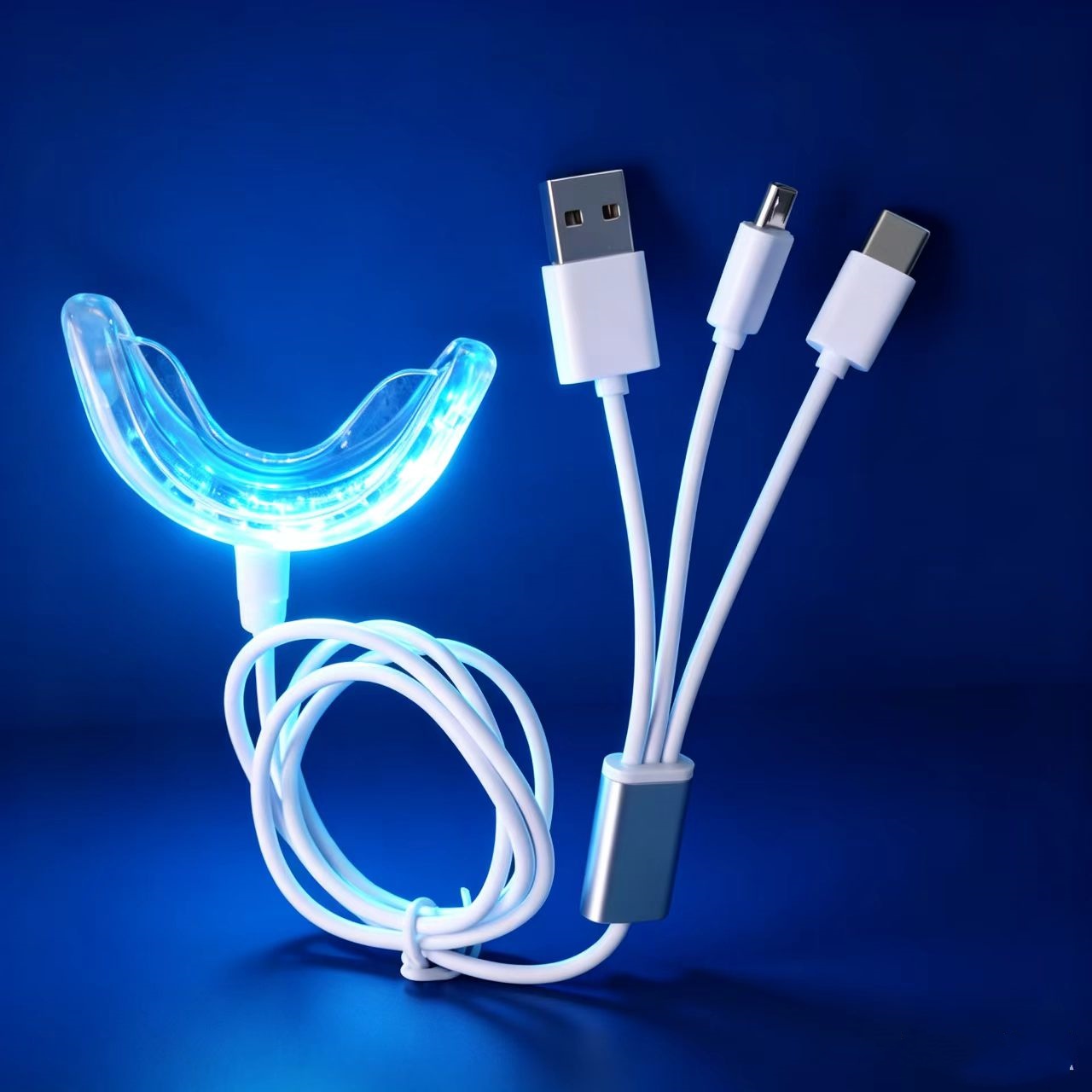 Teeth Whitening Led Kit - Przenośny zestaw do wybielania zębów LED,