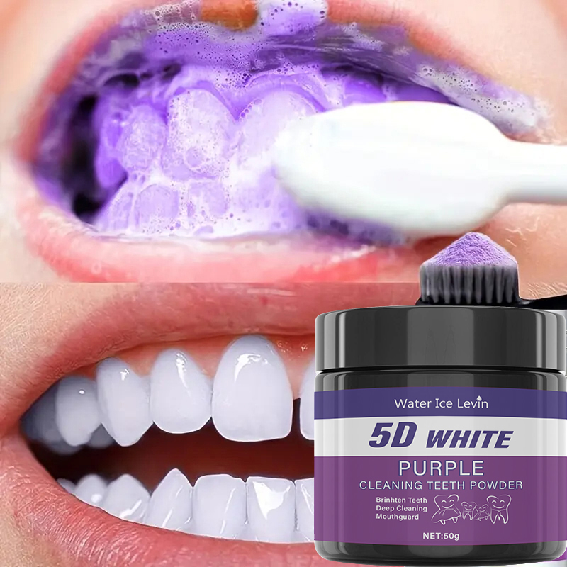 Teeth Whitening Powder - Fioletowy proszek do czyszczenia zębów -