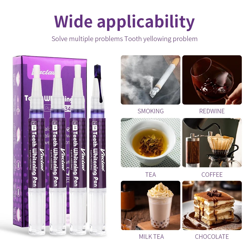 Vaclav V34 Fioletowy żelowy dł – Teeth Whitening Essence recenzja i cena
